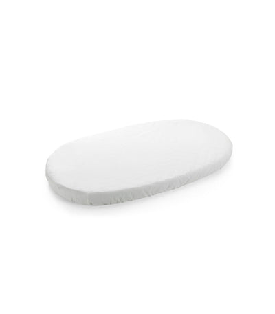 SABANA AJUSTABLE PARA COLCHON OVALADO DE BEBÉ BLANCO SABANA BAJERA AJUSTABLE PARA COLCHON DE BEBE-BLANCO