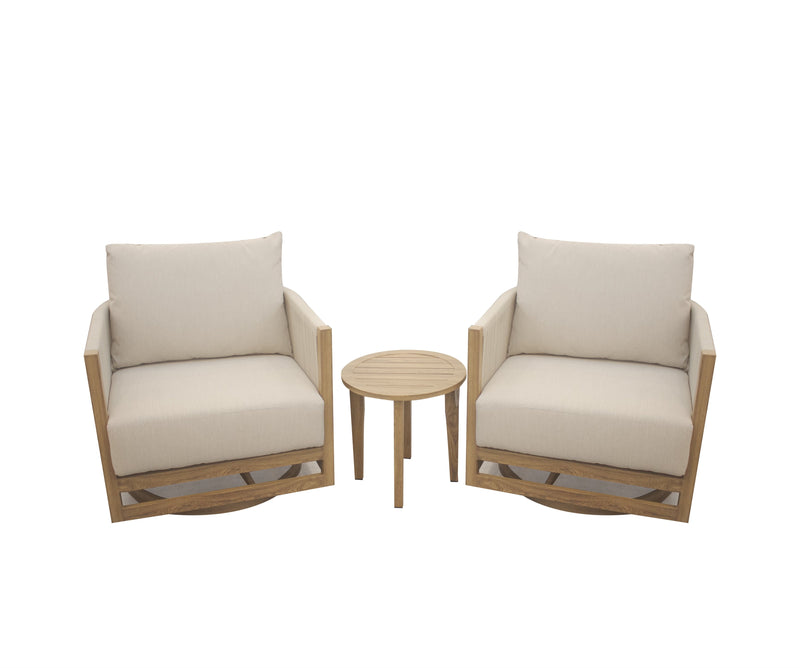 Set Sofa giratorio + mesita de centro / color maderaÂ  78*77.5*69Â  47*47*