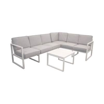 set de sofa + mesita de centro color blanco 168.8*67*70  180.8*67*70 50*50*42