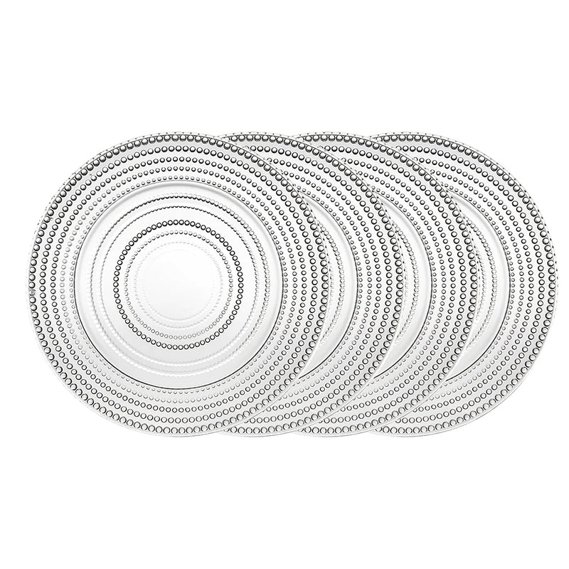 PLATO D 26.5CM / 4PCS SET CLEAR