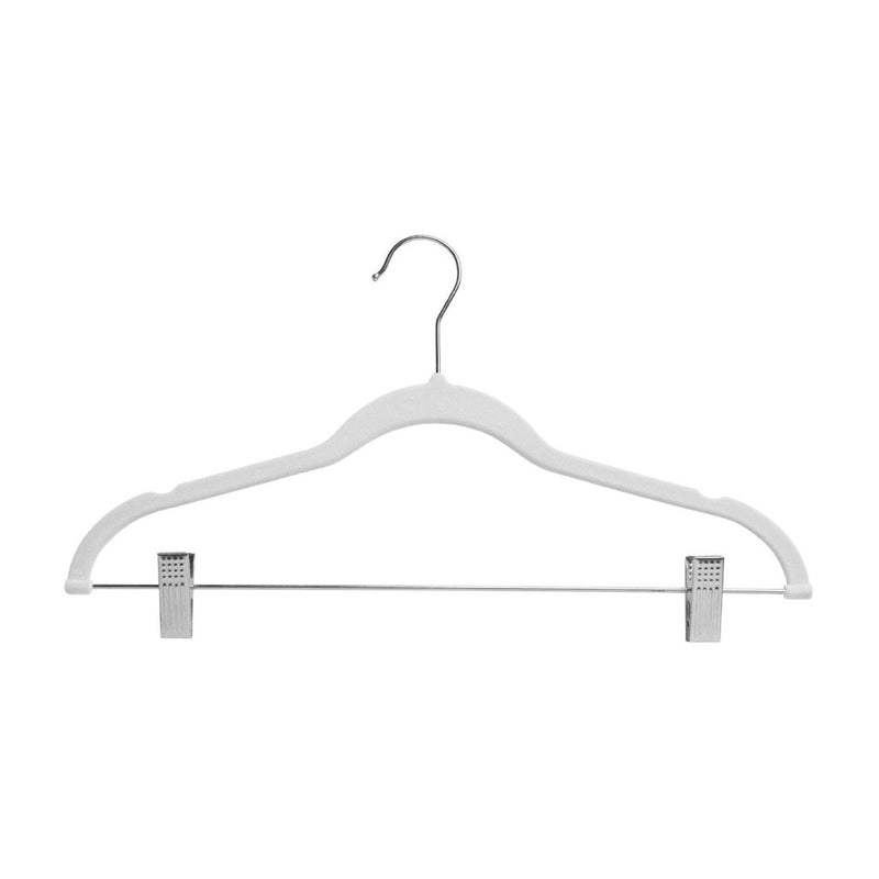 GANCHO TERCIOPELO P/BEBES C/CLIPS BLANCO 6PK GANCHO TERCIOPELO P/BEBES C/CLIPS BLANCO 6PK