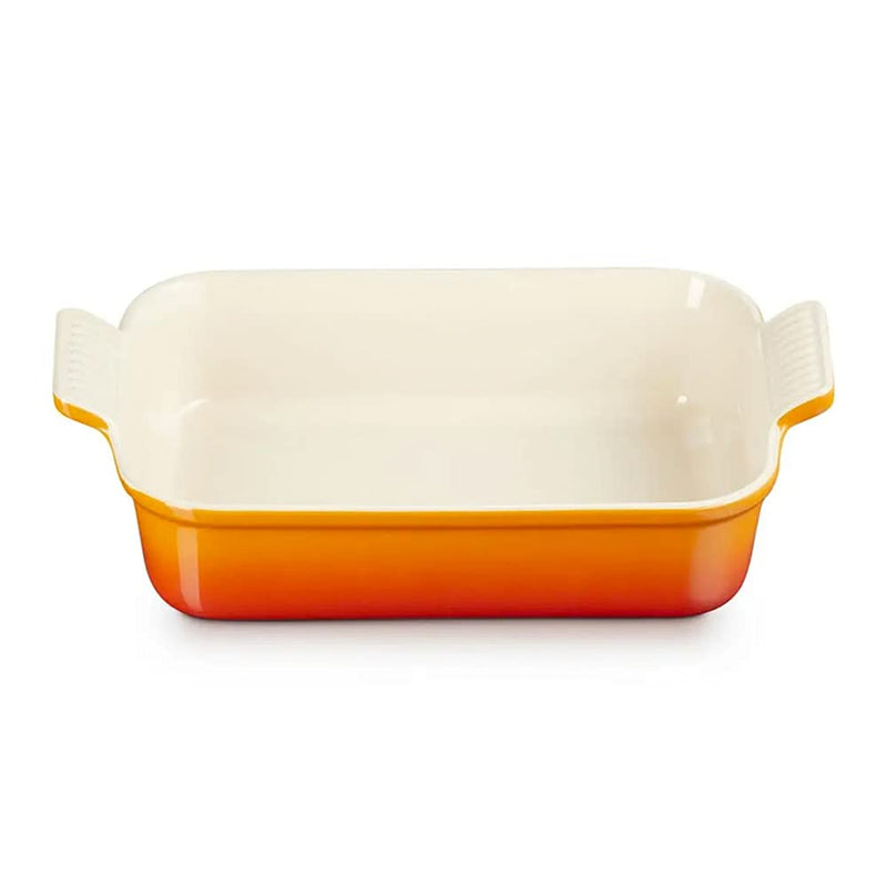 PLATO RECTANGULAR DE 32 CM - NARANJA VOLCÁNICO