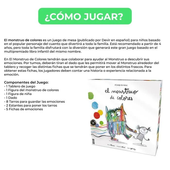 JUEGO DE MESA EL MONSTRUO DE COLORES