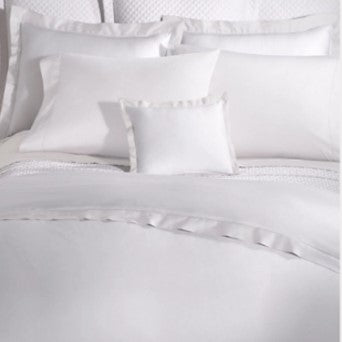 2 Pcs. Cotton Satin Border Duvet Set  1 TWIN DUVET COVER  1 STANDARD PILLOW