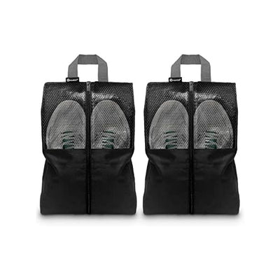 PAQUETE DE 2 BOLSAS PARA ZAPATOS DE VIAJE RIPSTOP COLORES ASST