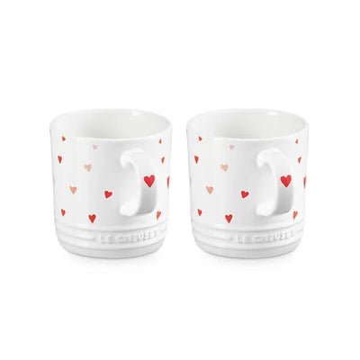 SET DE TAZAS HEART 2 PCS-WHITE
