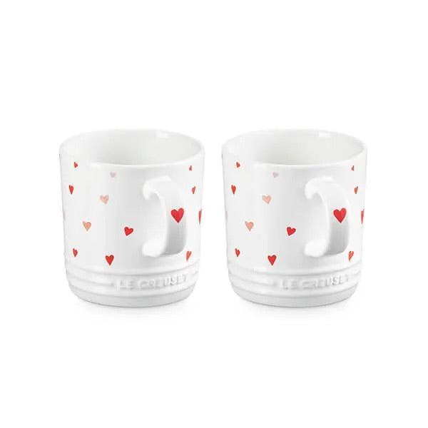 SET DE TAZAS HEART 2 PCS-WHITE