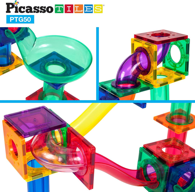 50 Piezas Marble Run  - Bloques Magnéticos