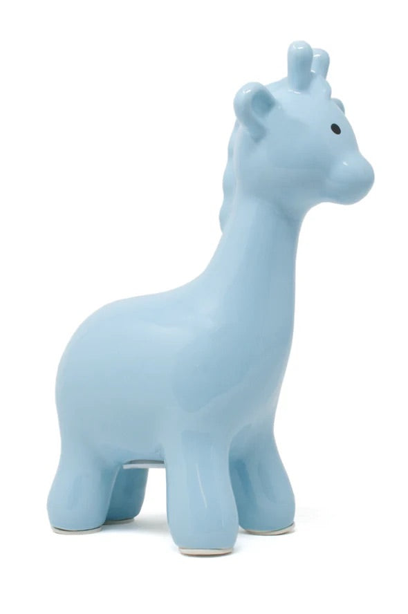 CHILD TO CHERISH ALCANCIA DE CERAMICA L-BLUE LARGE GIRAFFE