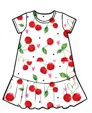 PIYAMA DE VESTIDO CORTO-CHERRY TALLA 6/7