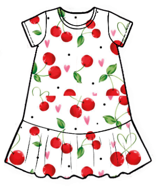 PIYAMA DE VESTIDO CORTO-CHERRY TALLA 7/8