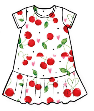 PIYAMA DE VESTIDO CORTO-CHERRY TALLA 1/3