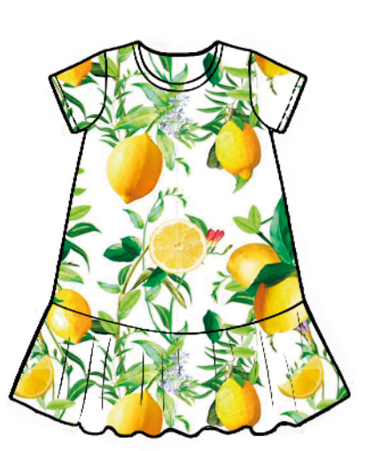 PIYAMA DE VESTIDO CORTO-LEMON TALLA 3/4