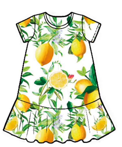 PIYAMA DE VESTIDO CORTO-LEMON TALLA 5/6