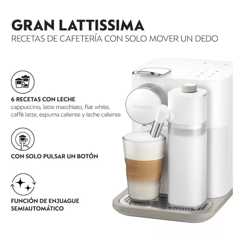 Cafetera Gran Lattissima White Original Nespresso