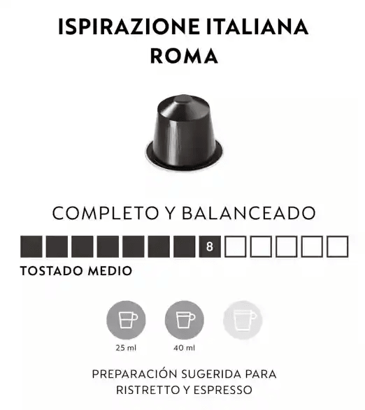 Café Ispirazione Italiana Ispirazione Roma x 10 Cápsulas Original Nespresso