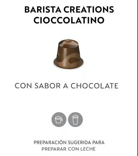 Café Barista Creations Cioccolatino x 10 Cápsulas Original Nespresso
