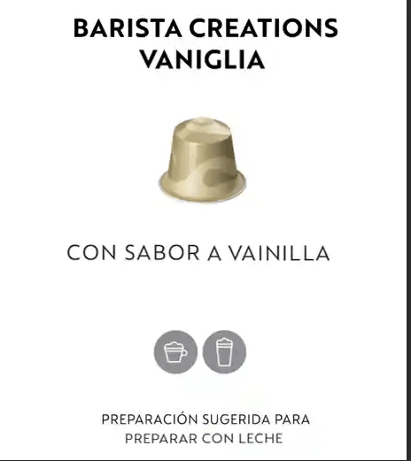 Café Barista Creations Vaniglia x 10 Cápsulas Original Nespresso