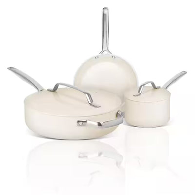 GOTHAM MODERN SET DE OLLA Y SARTEN 5 PC CREMA GOTHAM MODERN SET DE OLLA Y SARTEN 5 PC CREMA