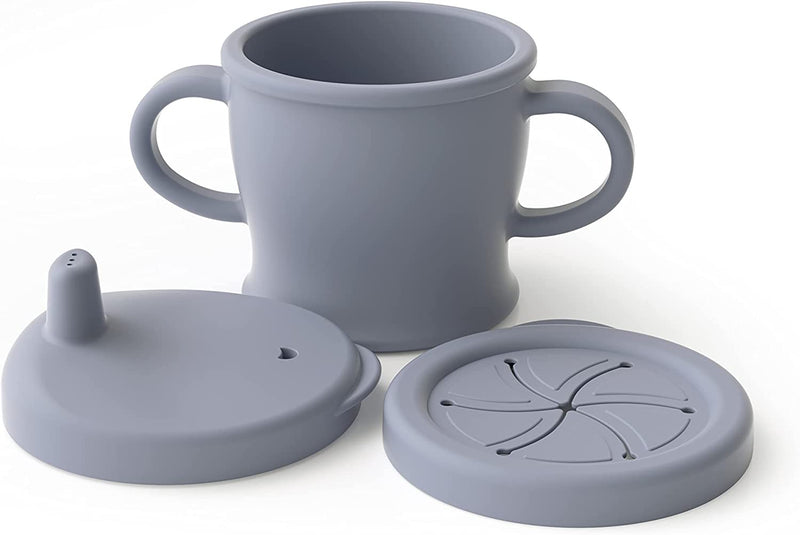 TAZA DE SILICONA PARA SIP-N-SNACK 8 OZ- SUVA GREY TAZA DE SILICONA PARA SIP-N-SNACK 8 OZ (PACK DE 4) - SUVA GREY