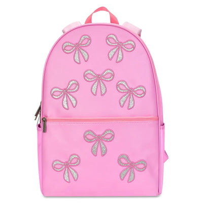 MOCHILA GLITTER BOWS-ROSA