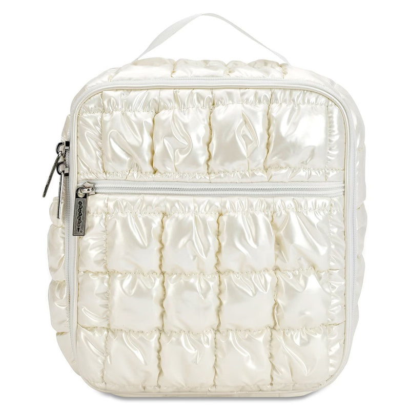 LONCHERA PUFFER SHINY-BLANCO PERLA