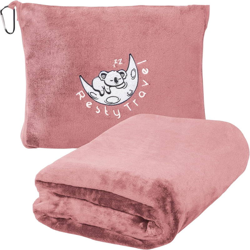 MANTA EMPACABLE DE PUNTO DE JERSEY ROSA 50X4 PULG