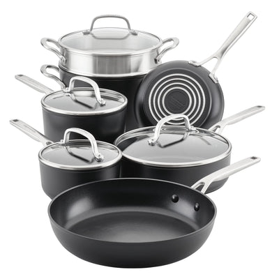 SET DE OLLAS DE COCINA ANTIADHERENTES DE 11 PIEZAS-NEGRO SET DE OLLAS DE COCINA ANTIADHERENTES DE 11 PIEZAS-NEGRO