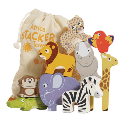 LE TOY VAN ANIMALES DE LA SELVA APILABLES 9 PCS