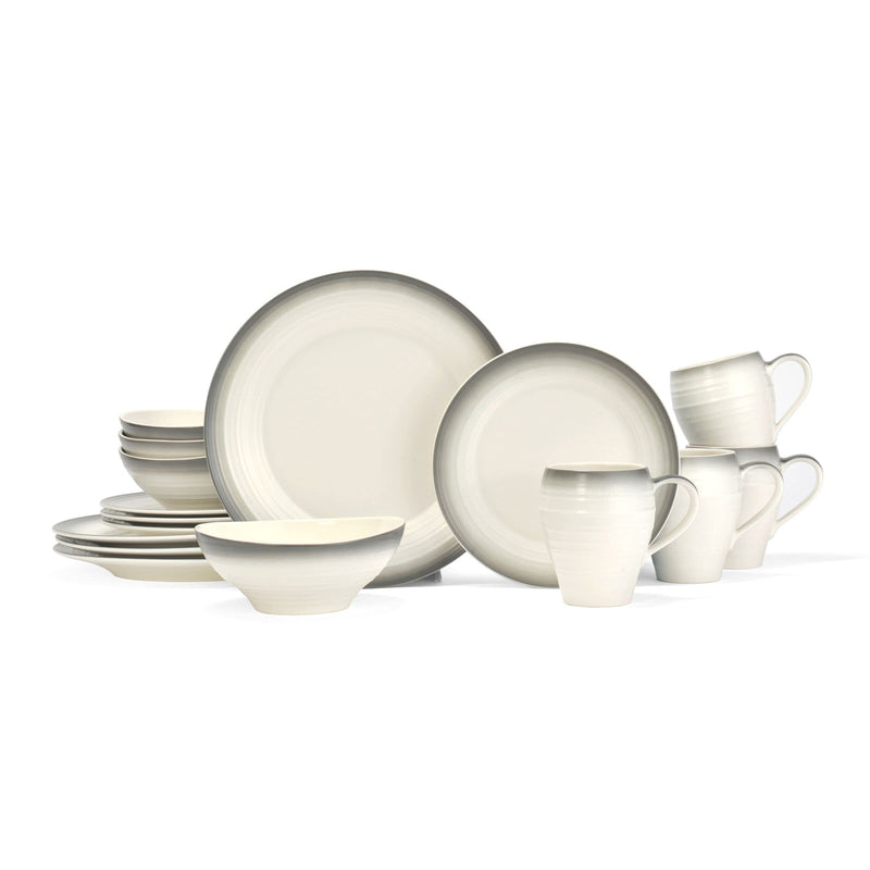 MIKASA SWIRL OMBRE GREY JUEGO DE VAJILLA 16 PC MIKASA SWIRL OMBRE GREY JUEGO DE VAJILLA 16 PC