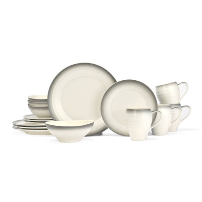 MIKASA SWIRL OMBRE GREY JUEGO DE VAJILLA 16 PC MIKASA SWIRL OMBRE GREY JUEGO DE VAJILLA 16 PC