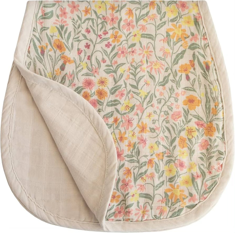PACK DE 2 MUSELINAS DE ALGODÓN ORGANICO PASTEL BLOOMS FOG