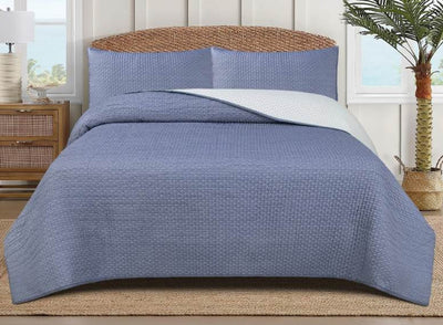 JUEGO DE CUBRECAMA TWIN 66x86X1x20x28/ AZUL