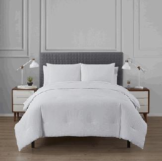 COMFORTER FULL/QUEEN SET 3PCS - BLANCO (REVERSIBLE)