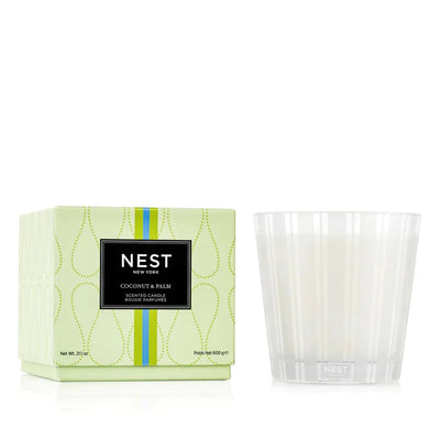 VELA NEST DE 3 MECHAS 21.1oz COCO Y PALMA VELA NEST DE 3 MECHAS 21.1oz COCO Y PALMA