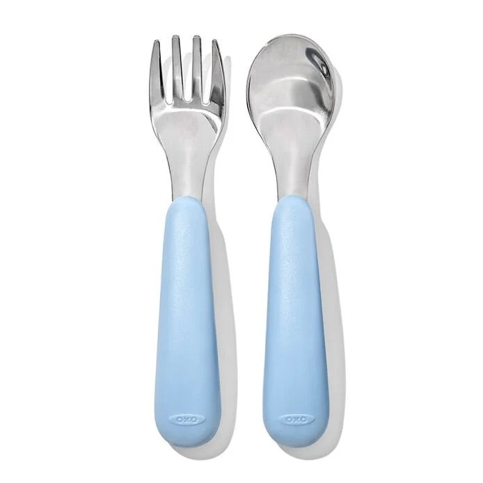 OXO TOT SET DE CUCHARA Y TENEDOR PARA BEBE-DUSK 2 PCS