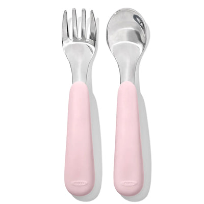 OXO TOT SET DE CUCHARA Y TENEDOR PARA BEBE-BLOSSOM 2 PCS