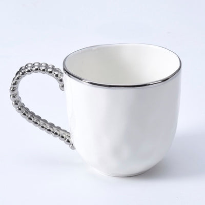 TAZA 4 × 4 × 4-BLANCO/PLATA TAZA 4 × 4 × 4-BLANCO/PLATA