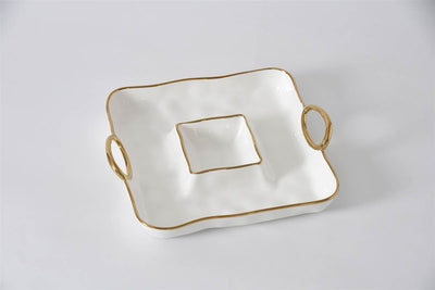 GOLDEN HANDLES BANDEJA PARA CHIP AND DIP