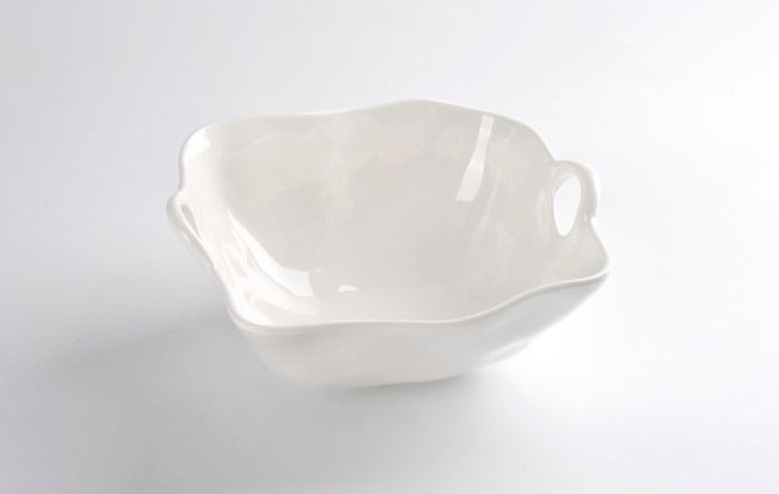 BOWL MEDIANO CON ASAS/BLANCO 8.75" x 8" x 4.75 BOWL MEDIANO CON ASAS/BLANCO 8.75" x 8" x 4.75