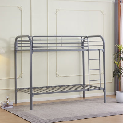 CAMA CAMAROTE (LITERA) TUBULAR TWIN/TWIN GRIS CLARO