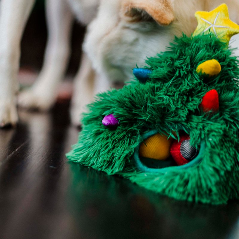 ARBOL NAVIDEÑO JUGUETE DE PERRO - VERDE