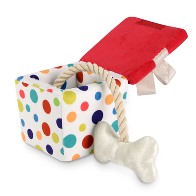 CAJA DE REGALO JUGUETE PARA PERRO - MULTICOLOR