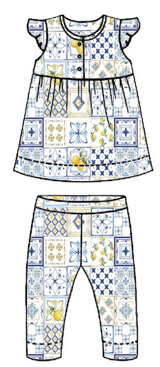 PIJAMA PARA BEBE MANGA CORTA PORCELAN 9-12