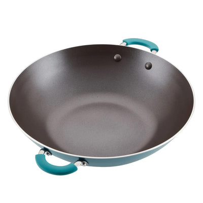 WOK ANTIADHERENTE 14"-AZUL AGAVE WOK ANTIADHERENTE 14"-AZUL AGAVE