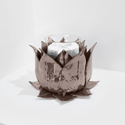 CANDELABRO FOGLIA BRONZO