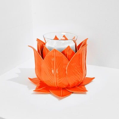 CANDELABRO FOGLIA ARANCIO