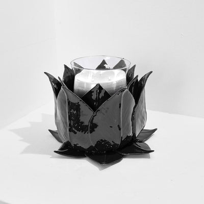 CANDELABRO FOGLIA NERO