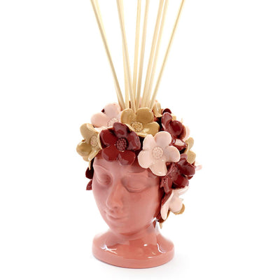 DIFUSOR FONTELINA H28CM C/FIORI COLOR MIX  CORALLO-FIORE DI MUSCHIO