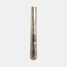 JARRÓN DE PISO DE METAL GRABADO35"-SILVER